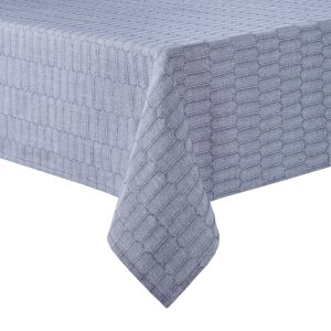 Martha Stewart Modern Farmhouse Honeycomb Rectangle Tablecloth - Blue