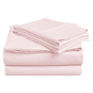 Superior Egyptian Cotton Solid Sateen Bed Sheet Set - Twin - Pink