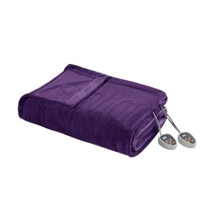 Beautyrest - Plush Heated Blanket - King - Purple
